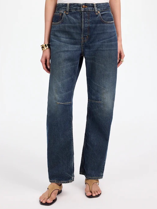Madewell Darted Barrel Leg Jeans Size 26 Danver Wash Dark Denim $148 Nv382
